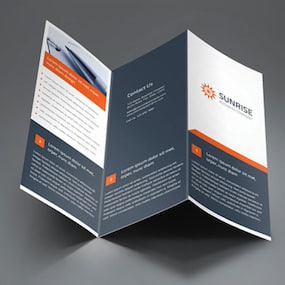 Folded brochure printing